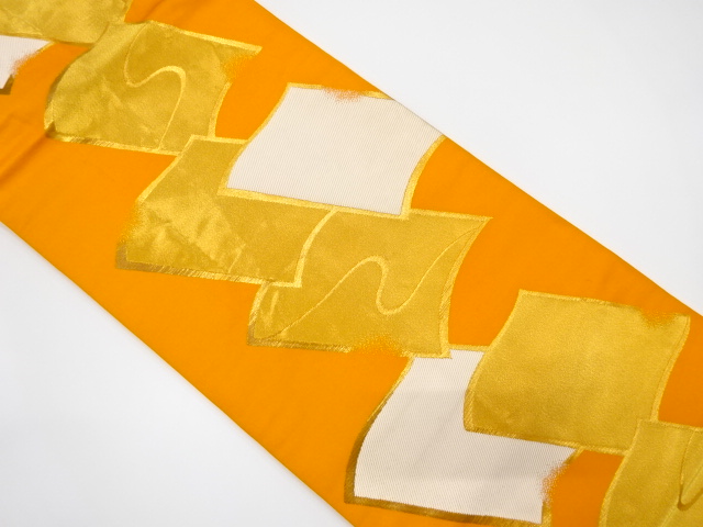 色紙模様織り出し名古屋帯